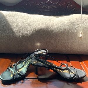 Sam Edelman Leather Black sandal Heels 6.5